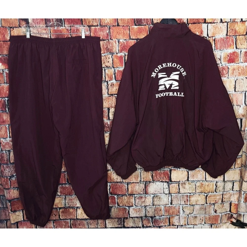 VTG Morehouse College Maroon Tigers Football HBCU XXXL Track Suit Windbreaker